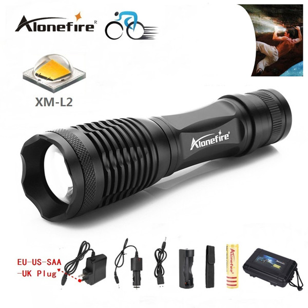 Alonefire E007 CREE XM-L2 Flashlight light charging super bright waterproof multi-function 5000 long-range outdoor household LED