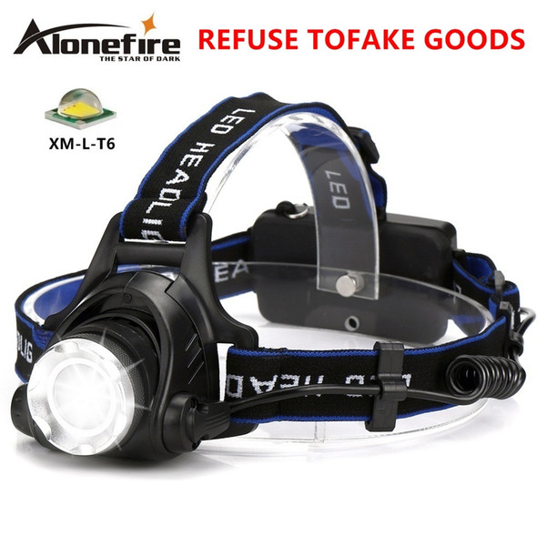 AloneFire HP79 Headlamp Cree XML-T6 LED 3800LM Zoom led Head lamp for 1/2 x18650 + AC Charger/Car charger