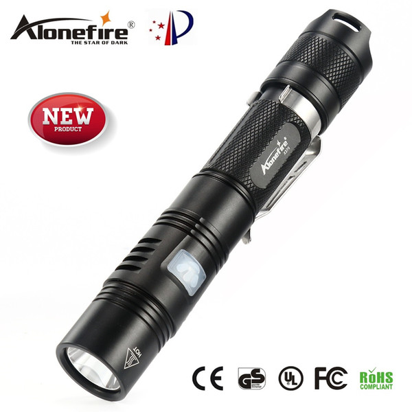 AloneFire X370 Tactical Flashlight LED Cree XPL 1000 Lumens Powerful LED Flashlight Torcia 6 Modes Torch with clip indicator Light hunting