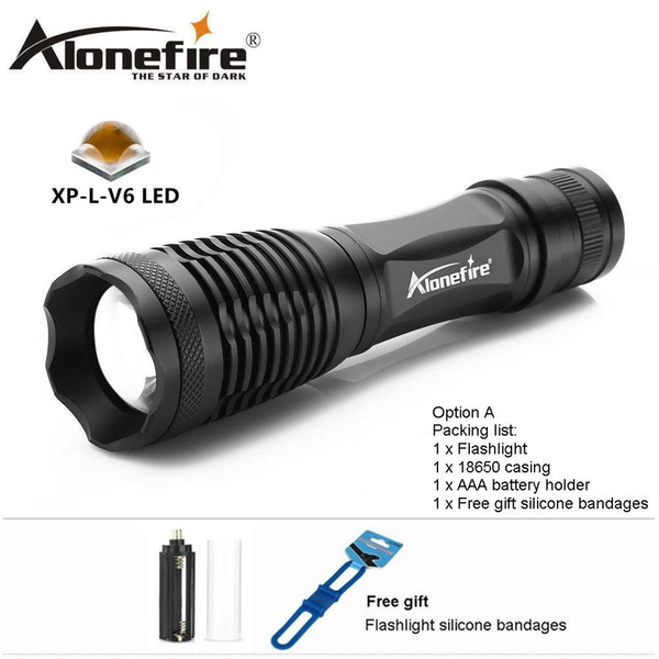 AloneFire E007 CREE XML T6 XPL V6 LED Tactical Flashlight bike Zoomable Spotlight Lamp Lanterna Torch camping for 18650 battery