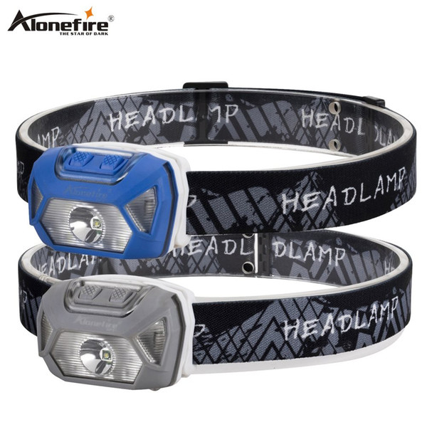 Alonefire HP51 Headlamp USB Rechargeable Headlight COB LED Head Light with Built-in Battery Waterproof Head Lamp White Red Lighti Portable