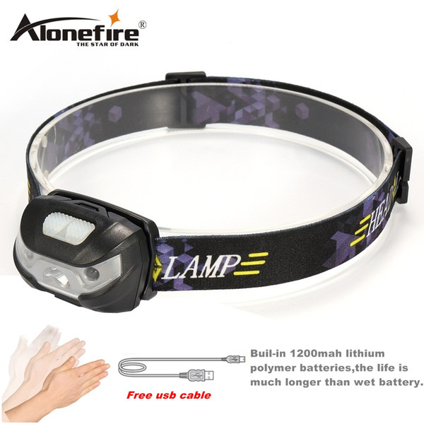 AloneFire HP31 Mini Rechargeable LED Headlamp 3000Lm Body Motion Sensor Headlight Portable Camping E xercise Climbing Lighting work