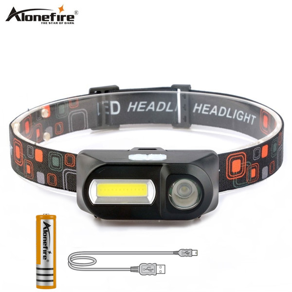 Lantern Exercise ClimbingAlonefire HP40 Mini COB LED Headlamp Waterproof Headlight Head Flashlight Lanterna For Outdoor Camping Night