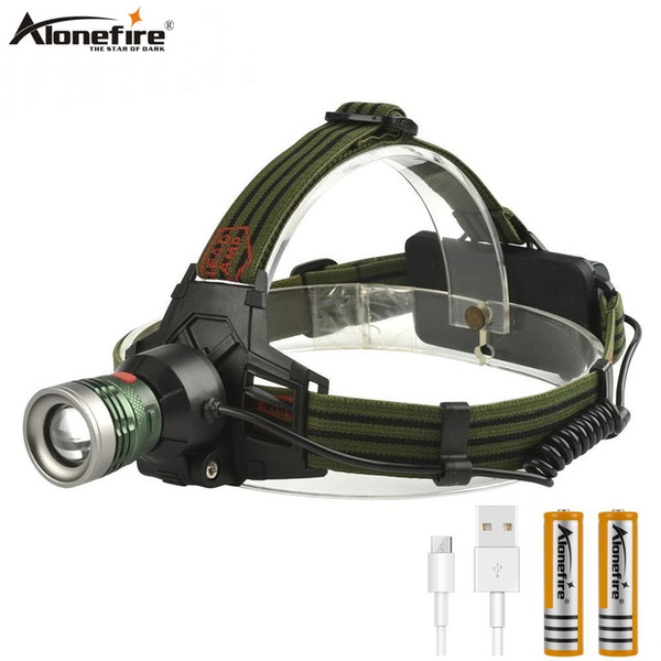 AloneFire HP27 usb led headlamp Multi-fonction headlights 3Mode Zoomable head lamp torch Tactical hunting Exercise Climbing Lighting work