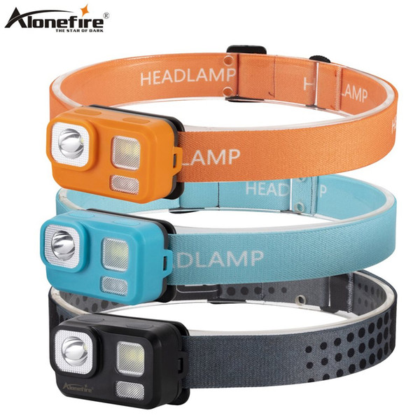 Alonefire HP46 Mini Head Lamp Waterproof Flashlight Headlight Lanterna with Headband Night Lighting Lantern Exercise Climbing Lighting work