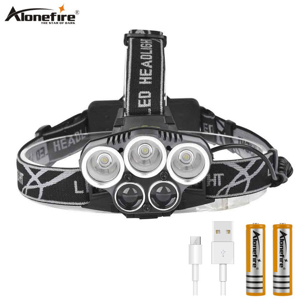 AloneFire HP26 8000LM 5mode xml-t6 led Rechargeable Headlight Outdoor Camping Hunting Fishing Head Lamp Exercise Climbing Lighting work