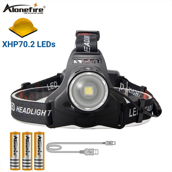 Alonefire HP37 50000Lums LED Headlamp XHP70.2 LED Head Light Lamp Lantern 18650 Battery Fishing Exercise Climbing Portable Tactical hunting