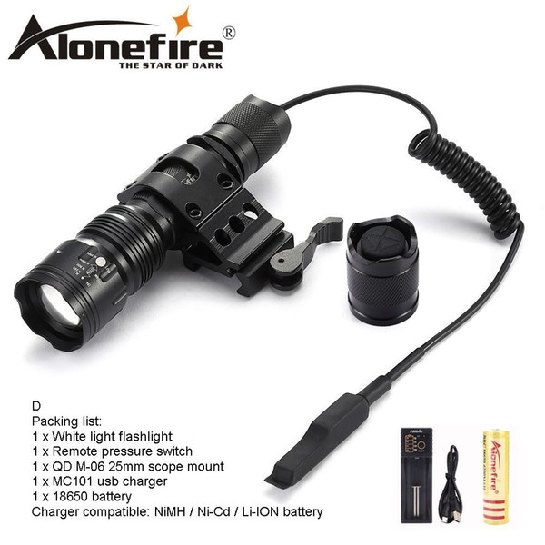 AloneFire TK104 XM-L2 led flashlight waterproof flash lights 5 modes tactic lintern flash light with remote pressure pad switch for Hunting