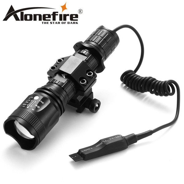 AloneFire TK400 CREE XML L2 led hunting torch light flashlight Pressure Switch Mount Hunting Torch Lighting