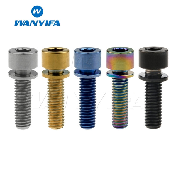 Wanyifa Titanium Bolts M5x16 18 20mm Square Head with Washer for Bicycle Stem