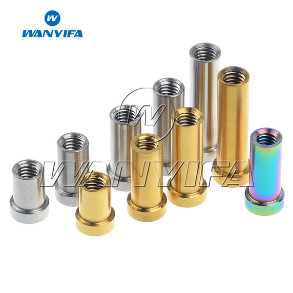 Wanyifa M6 Titanium Nut Full Length 13/15/17/21/23/25/31.5/33/35/37mm for Road Bicycle Brake Caliper C Clamp Fix