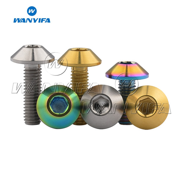 Wanyifa Titanium Bolts M6 x 12 15 20mm Umbrella Head Screw for Bicycle Motorcycle Bolt