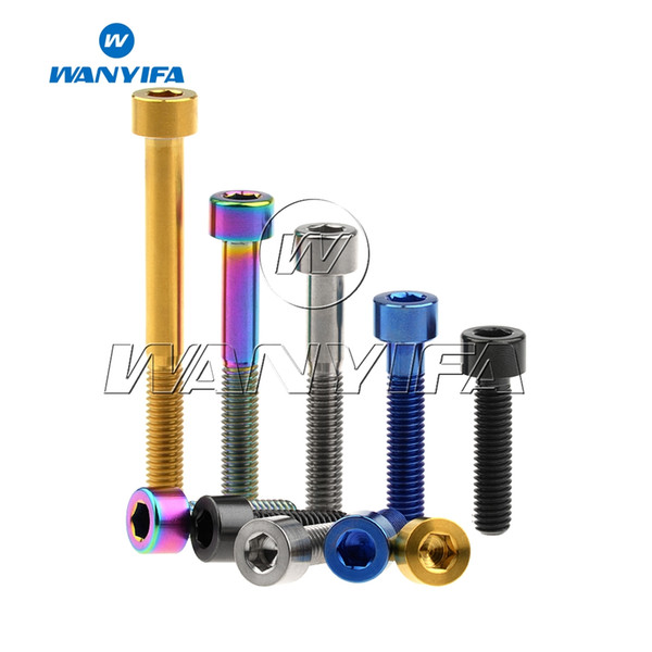 Wanyifa Titanium Bolt M5 x 10 12 16 18 20 25 30 35 40 45 50 55 60mm Screw for Bike MTB / Road Bicycle Headset Brake