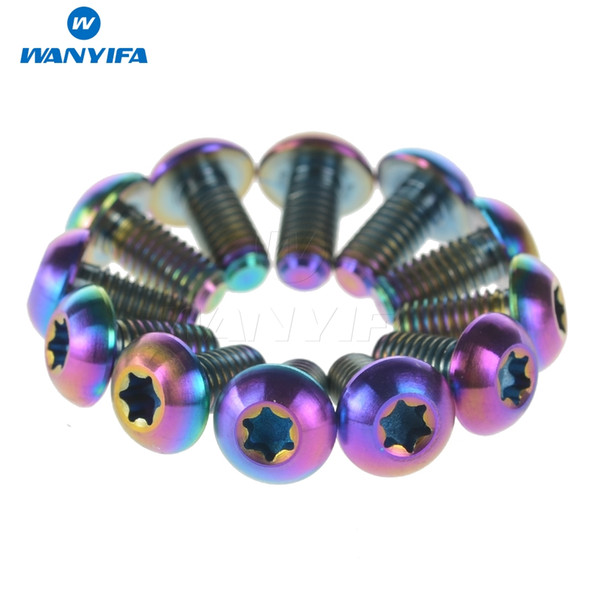 Wanyifa Titanium Bolt M5x10mm T25 Torx Head Screw for Bike Disc Brake Rotors Mountain&Road Bike