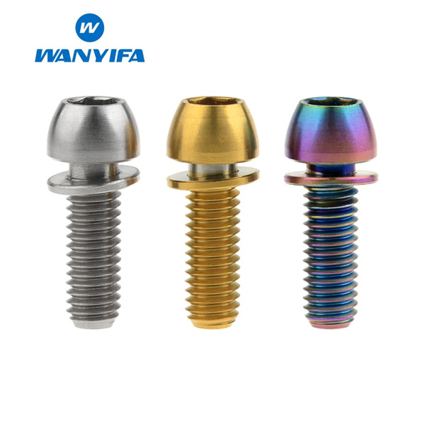 Wanyifa Titanium Bolts M6x18 20mm Allen Hex Round Head Screws with Washers Bicycle Brake Fixing Screws