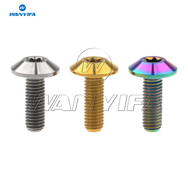 Wanyifa Titanium Bolt M5x15mm Torx Umbrella Head Screw for Bike Motorcycle Bolt Ti Fastener