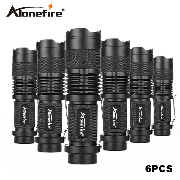 Alonefire SK68 CREE XPE Q5 LED 7w Wholesale Mini Flashlight Waterproof Adjustable Focus tactical Zoom Spotligh lantern Troch Lamp AA Battery