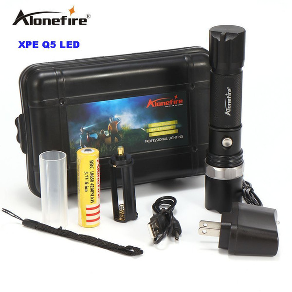 AloneFire TK107 Self-defence Led Flashlight 18650 Lantern Lanterna Tactical Zoom Penlight Cree Led Flashlights With 18650 Battery Torch