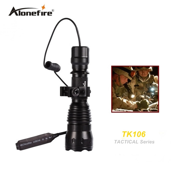 TK106 XM-T6 LED Tactical Gun Flashlight Torch 2000LM LED Flash Light Lanterna LED Flash Light+gun scope mount+remote switch