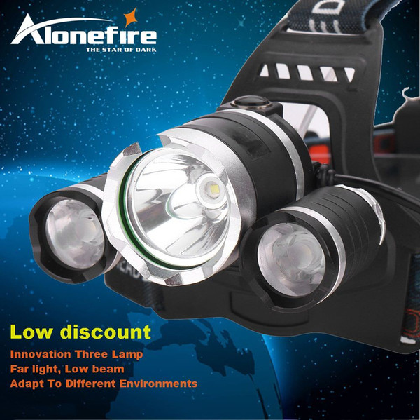 AloneFire HP03 10000LM CREE XM-L T6 LED Headlamp Headlight Caming Hunting Head Light Lamp+18650 Battery + AC/Car Charger+Battery