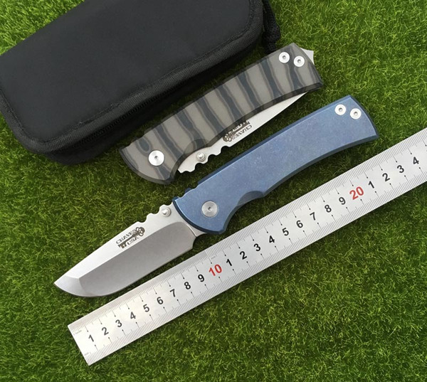 Samier Knives High Quality Chaves Knives Custom Redencion Folding Knife S35VN Blade Flame Anodized Titanium Handle Tactical Survival Knives