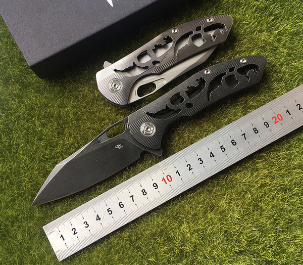 CH3519 Flipper folding knife S35VN Blade ball bearings TC4 Titanium handle camping hunting pocket fruit Knives EDC tool