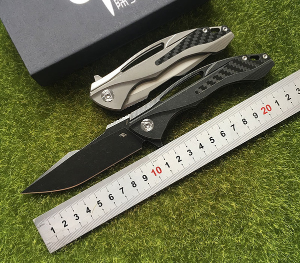 CH3515 3519 Flipper folding knife S35VN Blade ball bearings TC4 Titanium handle camping hunting pocket fruit Knives EDC tool