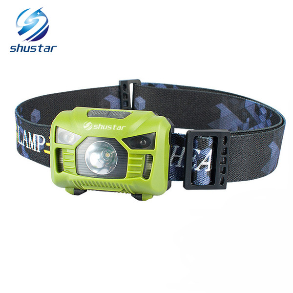 Shustar Body Motion Sensor Headlamp Induction USB Rechargeable Headlight 2 Switch Modes Head Flashlight Torch lamp For Camping+USB cable