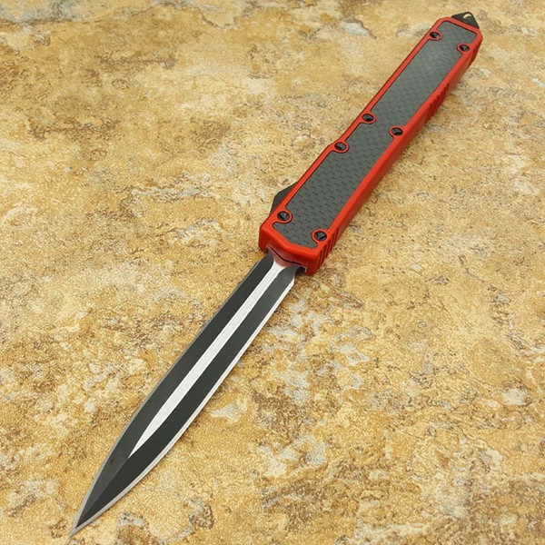 Makora II 106-1 Ant Ant II carbon fiber handle double edged edge Folding Pocket Knife Survival Knife Xmas gift Benchmd 1pcs freeshipping