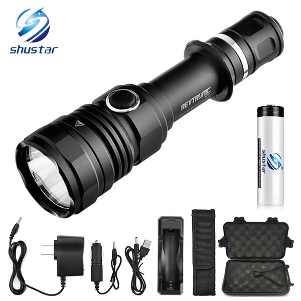 Tactics Waterproof LED flashlight multi-function memory switch LED Torch 5 lighting modes Used for camping night rides, etc