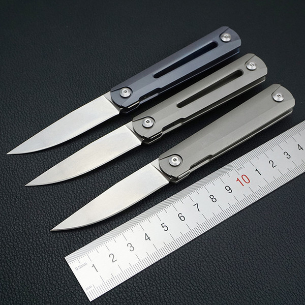 new quality cool mini pocket knife s35vn blade TC4 titamium handle finishing hunting hiking camping rescue hunting folding knives bearing