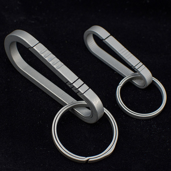 new concise cool TC4 titanium CNC high end outdoor travel EDC portable gadget hanging fast key ring chain buckle clip key carabiner hook