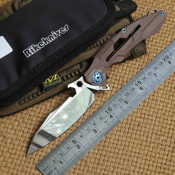 DICORIA RIKE M3 Flipper ball bearing tactical folding knife 154CM blade Titanium+G10 handle outdoor hunting pocket knives EDC Tools