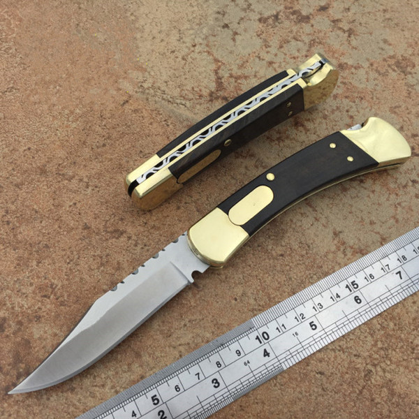 110 back serrated automatic knife single action hunting camping self-defense EDC knife xmas gift knife for man 1pcs