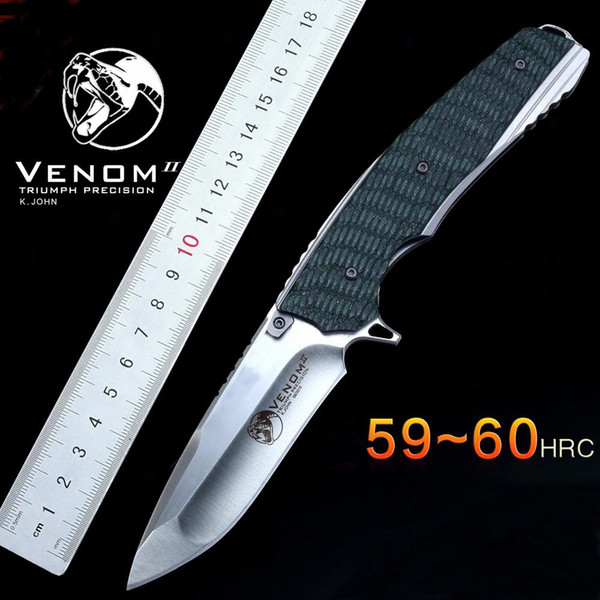 High quality!tactical folding knife Ball bearing Flipper Knife 59HRC D2 blade G10 handle Tactical Survival Folding knives EDC tool