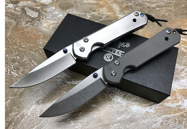 Chris Reeve Sebenza 21 Stonewashed Tactical Folding Knife D2 Blade Titanium Outdoor Camping Hunting Survival Pocket EDC Tool with Gift Box