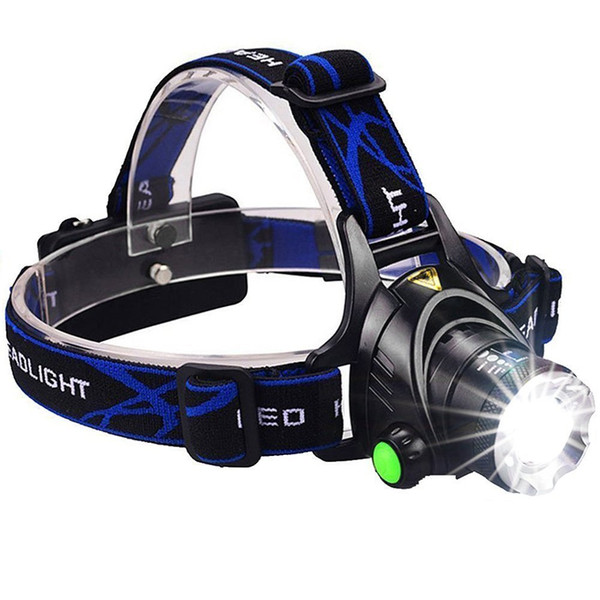 Rechargeable CREE XML T6 5000Lumens Zoom Head Lamp torch LED Headlamp Headlight Flashlight Lantern night fishing