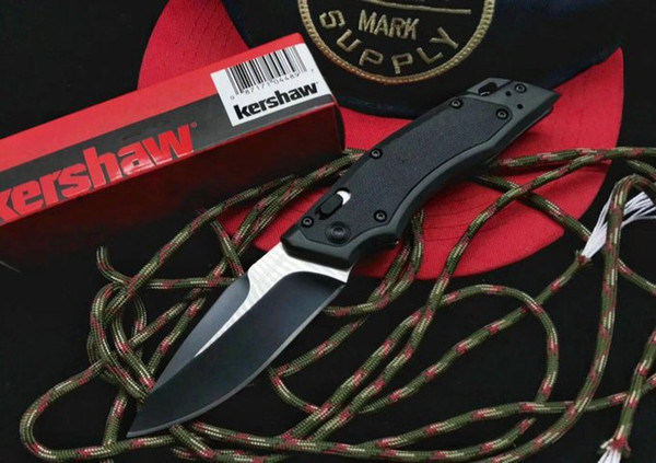 Special Offer 1905 Kershaw Induction Hawk Lock Drop Point Blade Black Aluminum Folding Knife EDC Pocket Knives With Retail Box