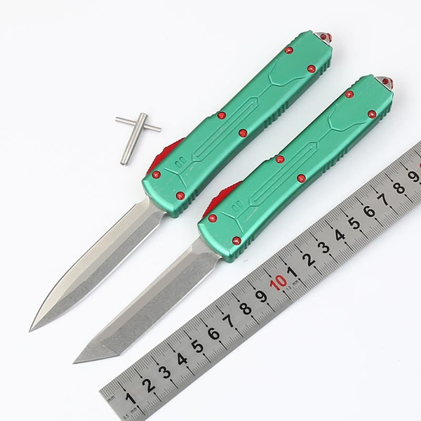 MTautoTF high-end war star A6 Aviation Aluminum double action Hunting Pocket automatic collection knives Xmas gift for men