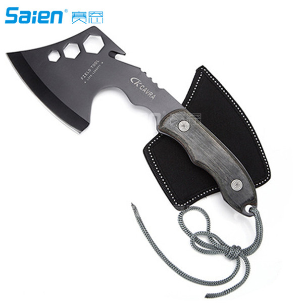 Survival Hatchet: Hand Held Camping Axe with Full Tang & Sheath - Ideal Tool for Outdoor Tactical Use & Hunting