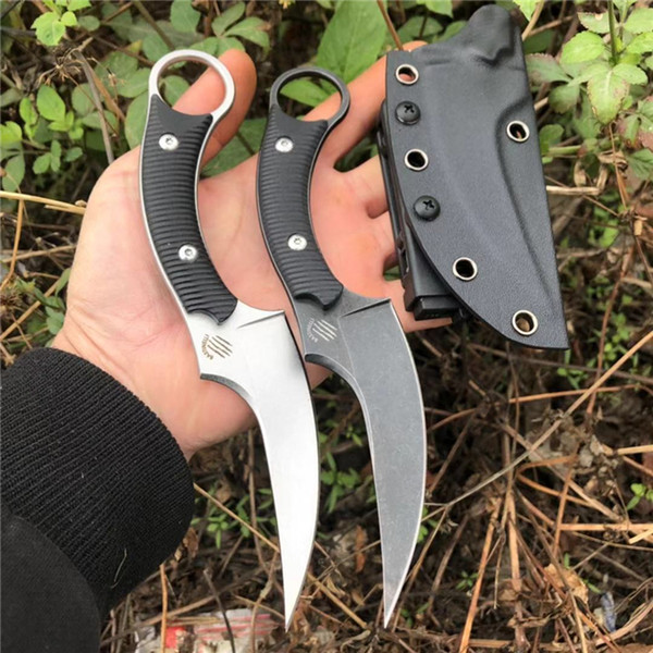 New Bastinelli Mako Karambit Claw Knife 440C Stone Wash Blade Full Tang G10 Handle Outdoor Survival Tactical Knives