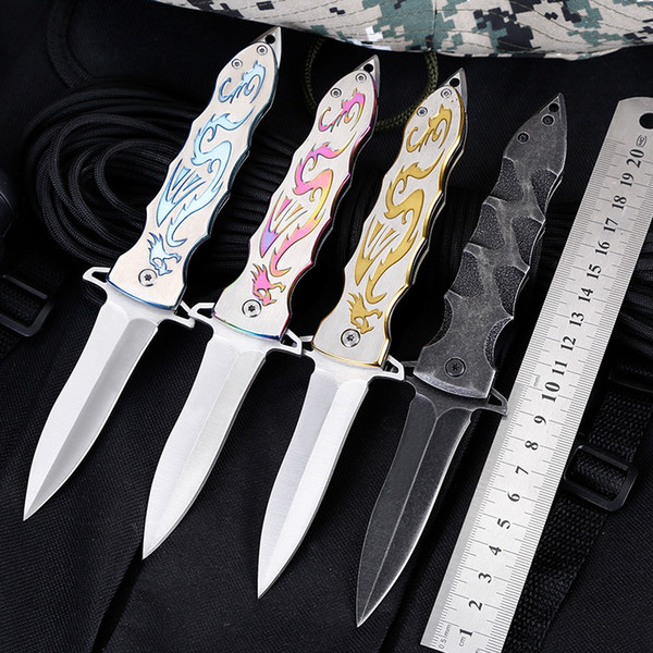 High-quality 57HRC 420 folding knife aluminum handle outdoor camping hunting tactical knife tool OEM