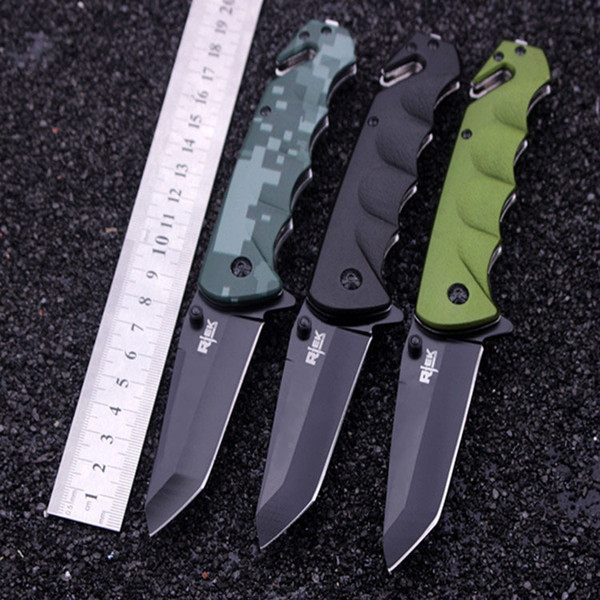 Camouflage Folding Knife Bearing Flipper Pocket Knife 3Cr13 56HRC Handle Blade Utility Outdoor Camping Knife