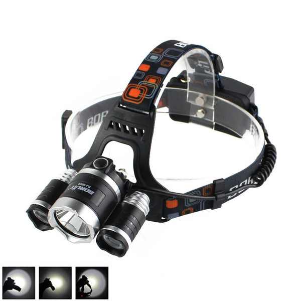 Boruit 8000LM 3 x XM-L L2 LED Headlight Headlamp FISHING CAMPING Head Torch Flashlight USB Lamp