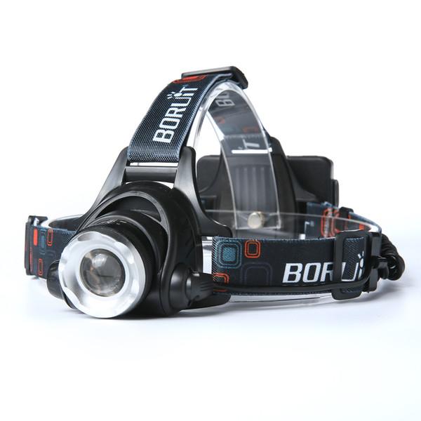 BORUIT 2200LM CREE XM-L2 L2 LED Zoomable 3-Mode 18650 Headlamp Headlight Flashlight Light Head Fishing Lamp Zoom