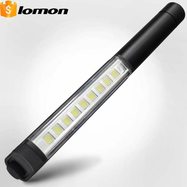 9 LED Light magnetic TOOL WORK Flashlight Super Bright Strong Light Lantern Lamp Multi-function Pen Light Handy Portable Torch Fast Shipping