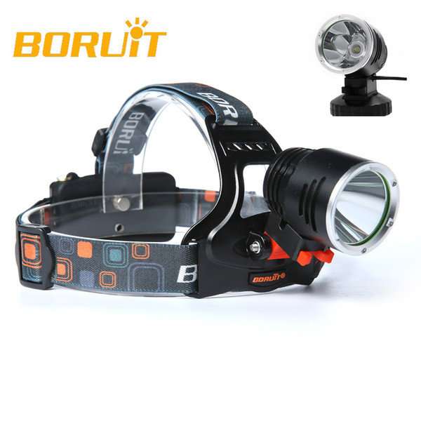 BORUIT 3000LM XM-L2 LED Headlamp Front Bicycle Bike Light Head Lamp AC Car USB Charger 18650 Torch USB