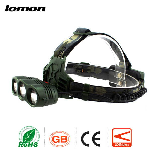 3 LED Lamp White Yellow Blue Light LED Headlamp Bicycle Cycling Headlight Waterproof 18650 Rechargeable Fishing Hunting Headlamp