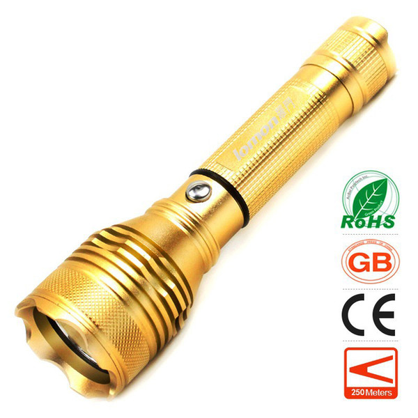 LED Flashlight 18650 Rechargeable Long Range LED Torchlight Waterproof Torch Olight Aluminum Alloy Camping Portable Light Cycling Bicycle