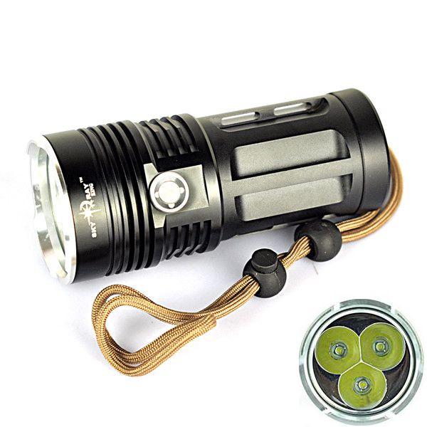 High Power 6000LM 3T6 LED Flashlight Electric Torch Light Lamp Linternas 3-Mode 18650 Free Shipping